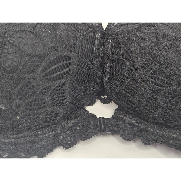 Pink By Victorias Secret Lace Push-Up Size 32DD Black Front Clasp NWT - Picture 3 of 9